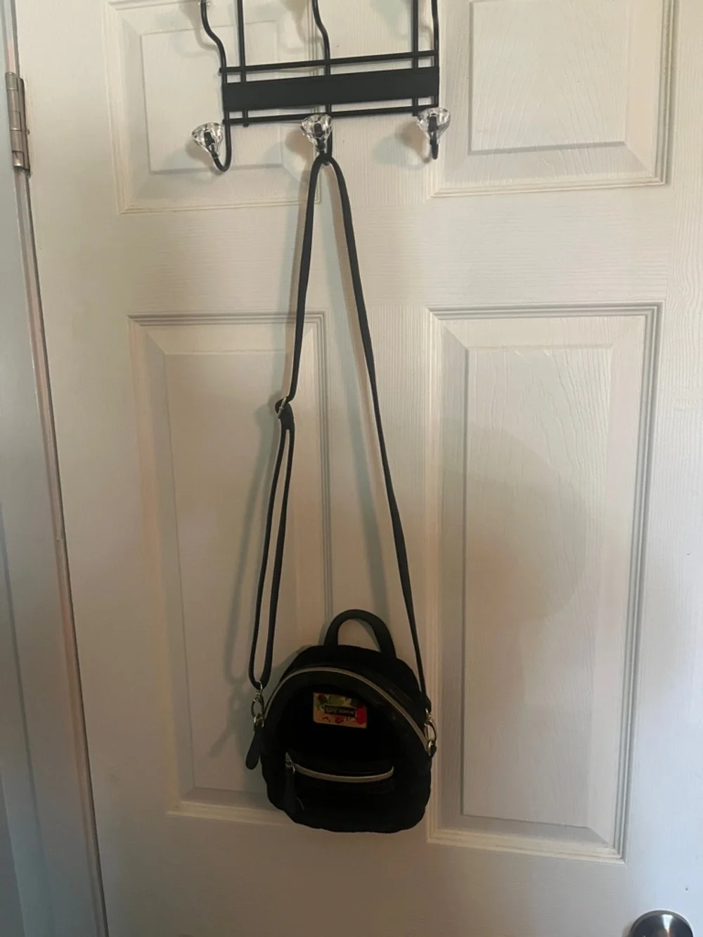 Betsey Johnson Small Black Mini Backpack Crossbody Bag - Picture 2 of 4